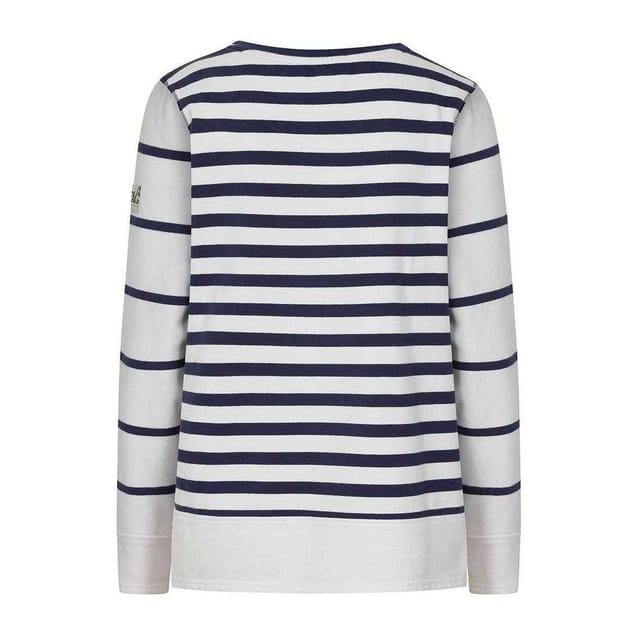 Lazy Jacks Lazy Jacks Women's Stripe Pull Over Sweatshirt in White - 2