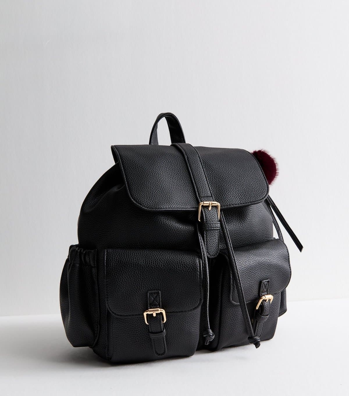 New Look New Look Black Faux Leather Backpack