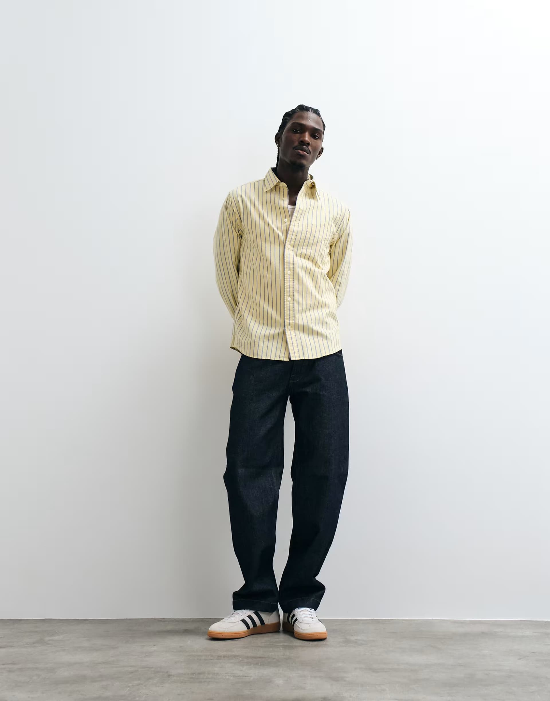 ASOS Gant regular fit archive oxford stripe shirt in yellow