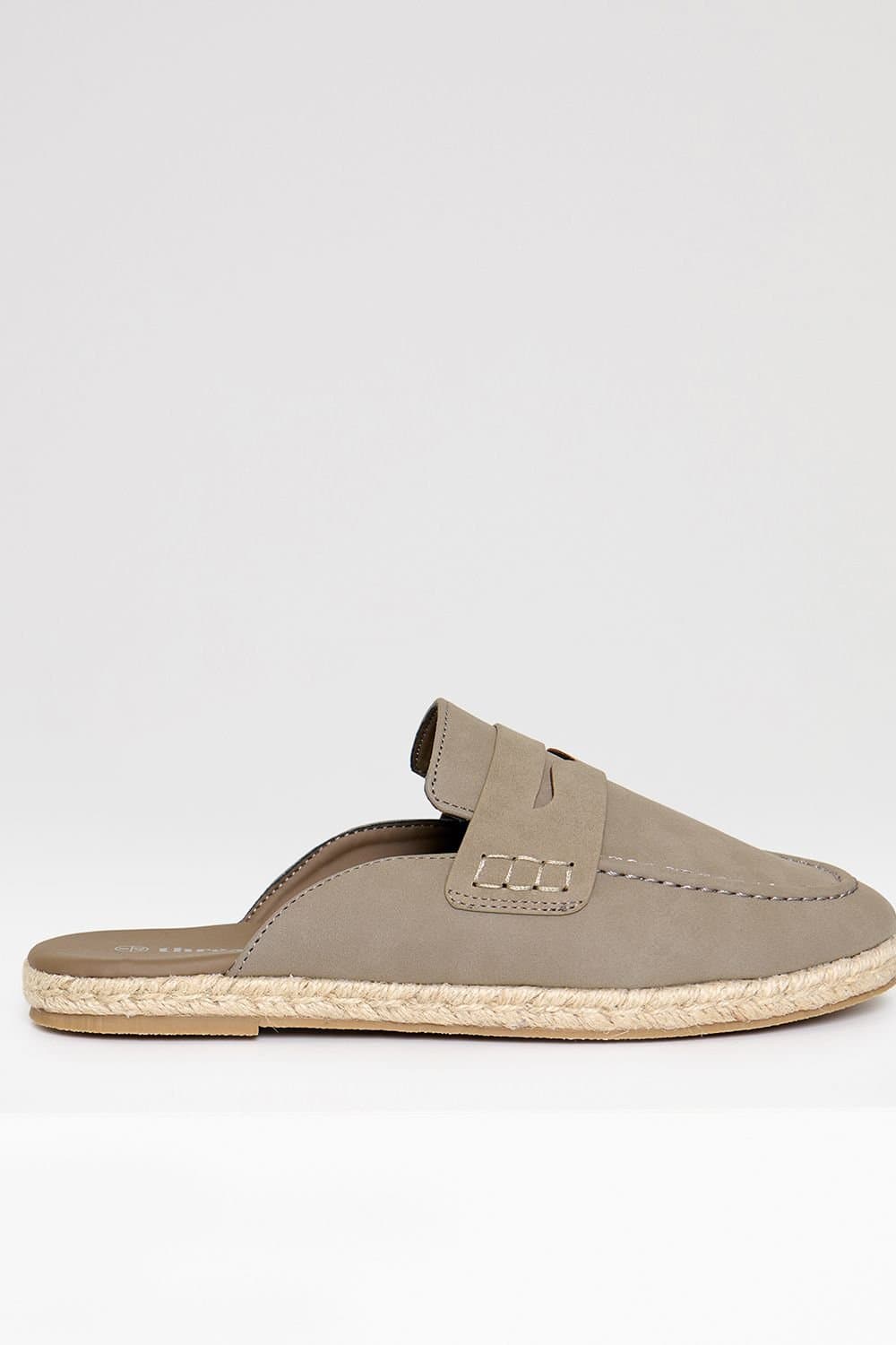 Threadbare threadbare Men's Faux Suede Penny Loafer Sandals in Taupe