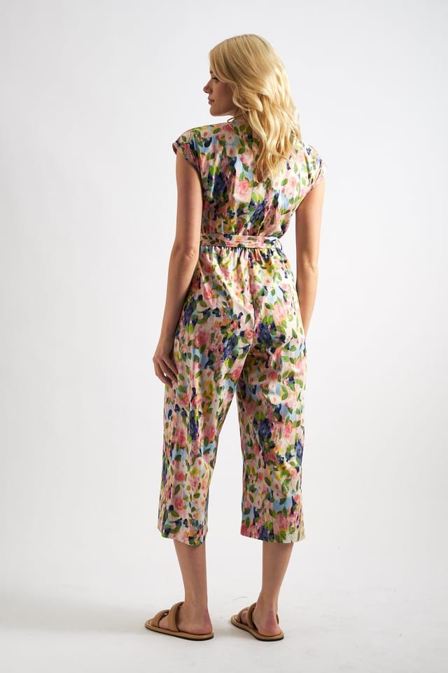 Louche Louche Women's Sidra Summer Dream Print Crop Jumpsuit - 2