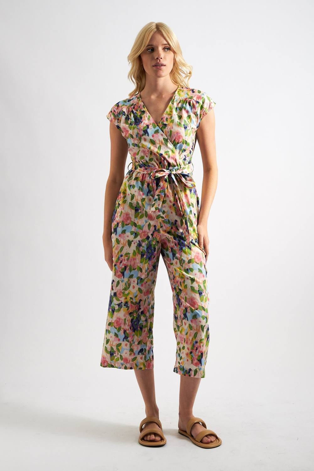 Louche Louche Women's Sidra Summer Dream Print Crop Jumpsuit - 3