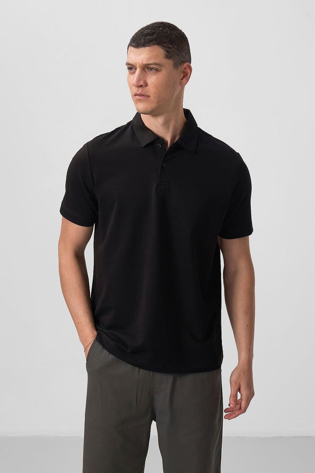 Tommy Life Tommy Life Men's Cotton-Elastane Polo T-Shirt in Navy - 4