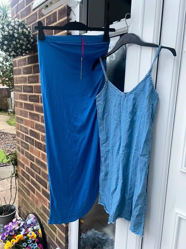 H&M Bundle boohoo skirt & H&M dress brand new size 6 blue