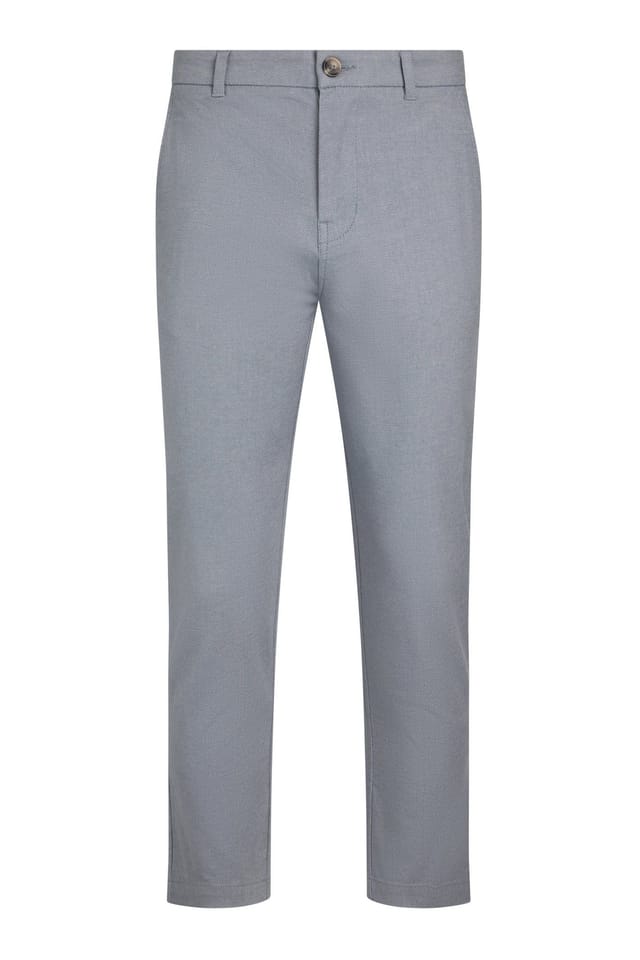 Weird Fish Weird Fish Men's Charleigh Textured Chino Trousers in Light Blue - 2