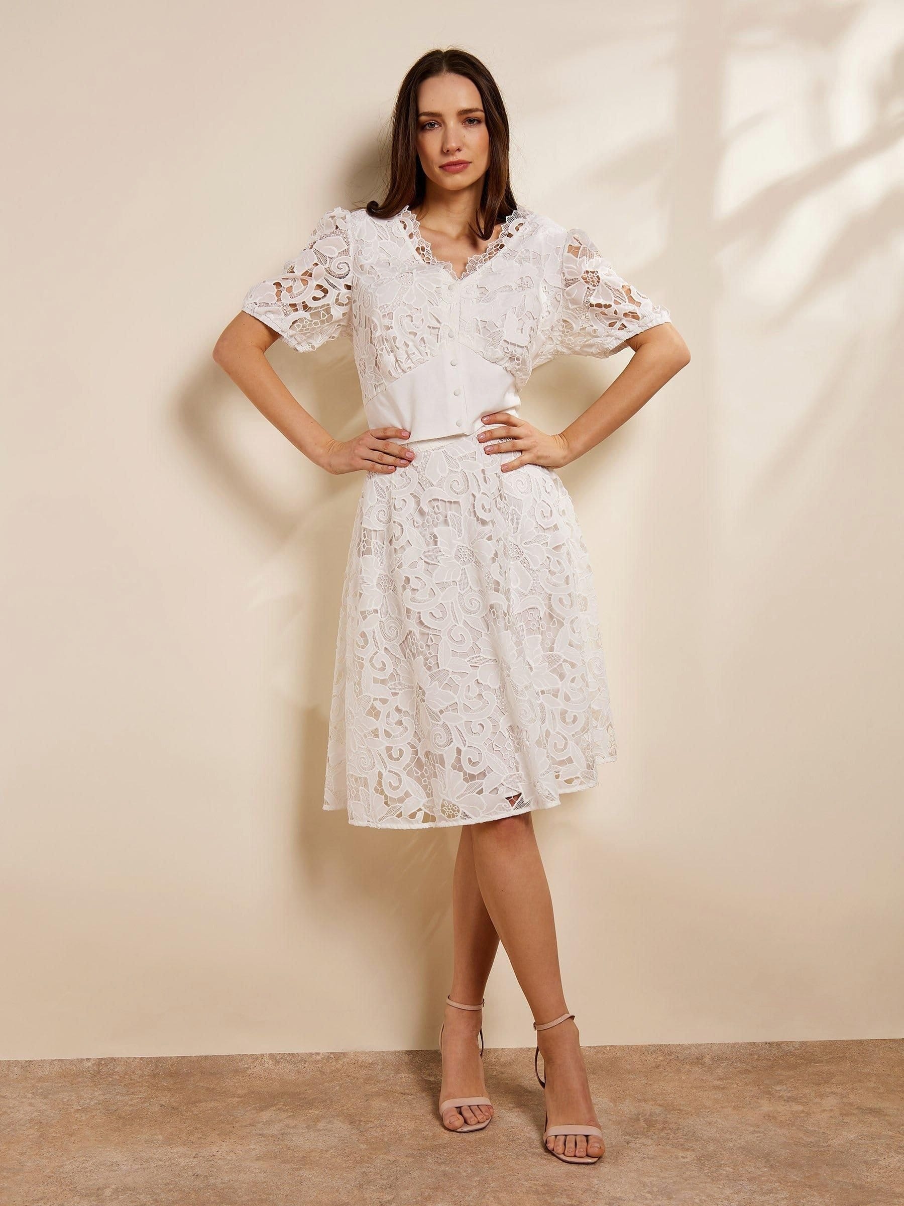 GWD by GEORGE W. DAVIES GWD by GEORGE W. DAVIES Women's GWD Paola White Lace Top - 4