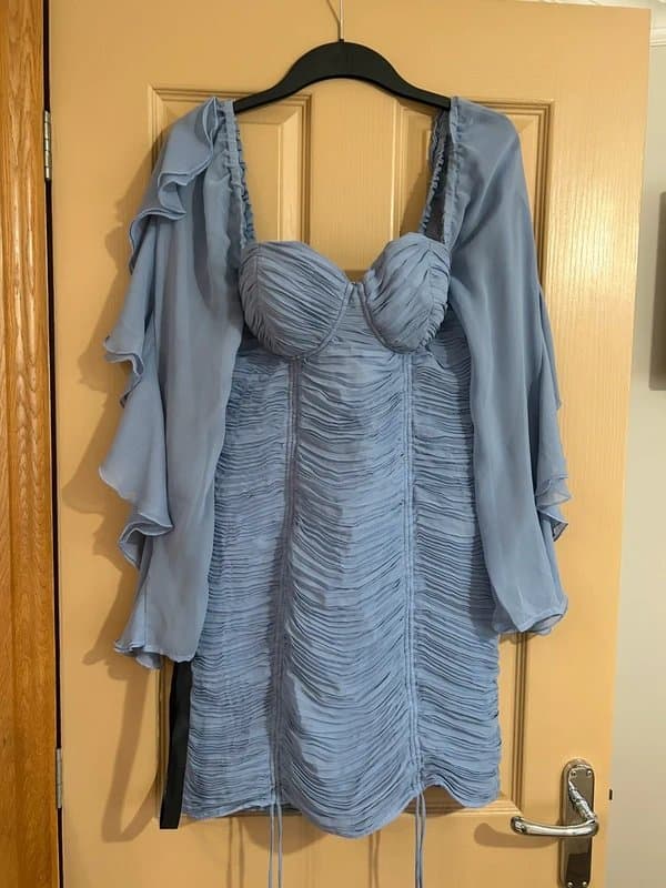 ASOS Corset mini dress dusty blue