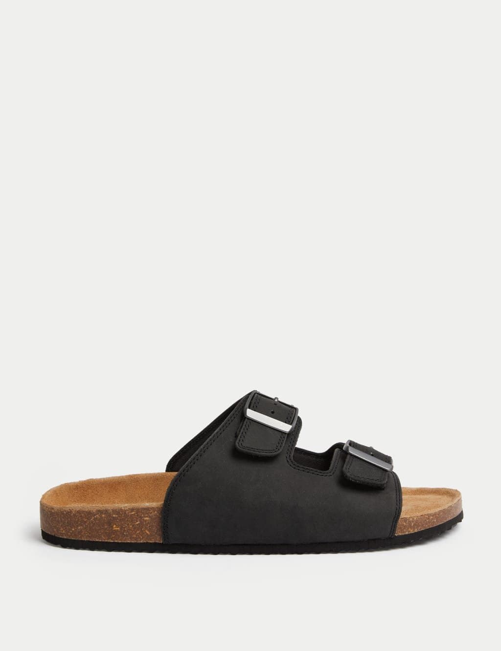 Marks & Spencer M&S Leather Slip-On Sandals Black