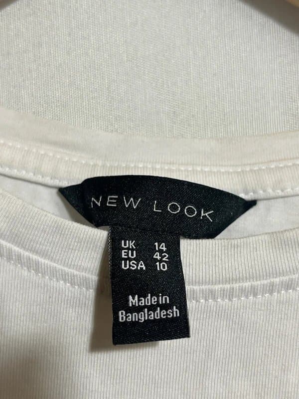 New Look New Look White Bodysuit size UK 14 (583)