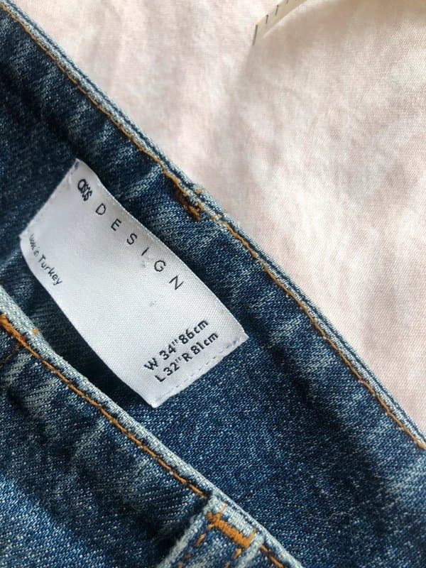 ASOS Design Asos design Mens blue jeans 34