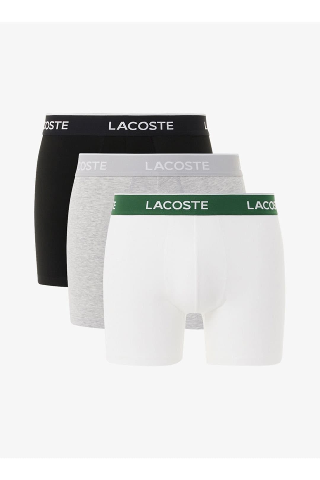 Lacoste Lacoste Men's 3 Pack Boxer Briefs DTM Black/Grey/White