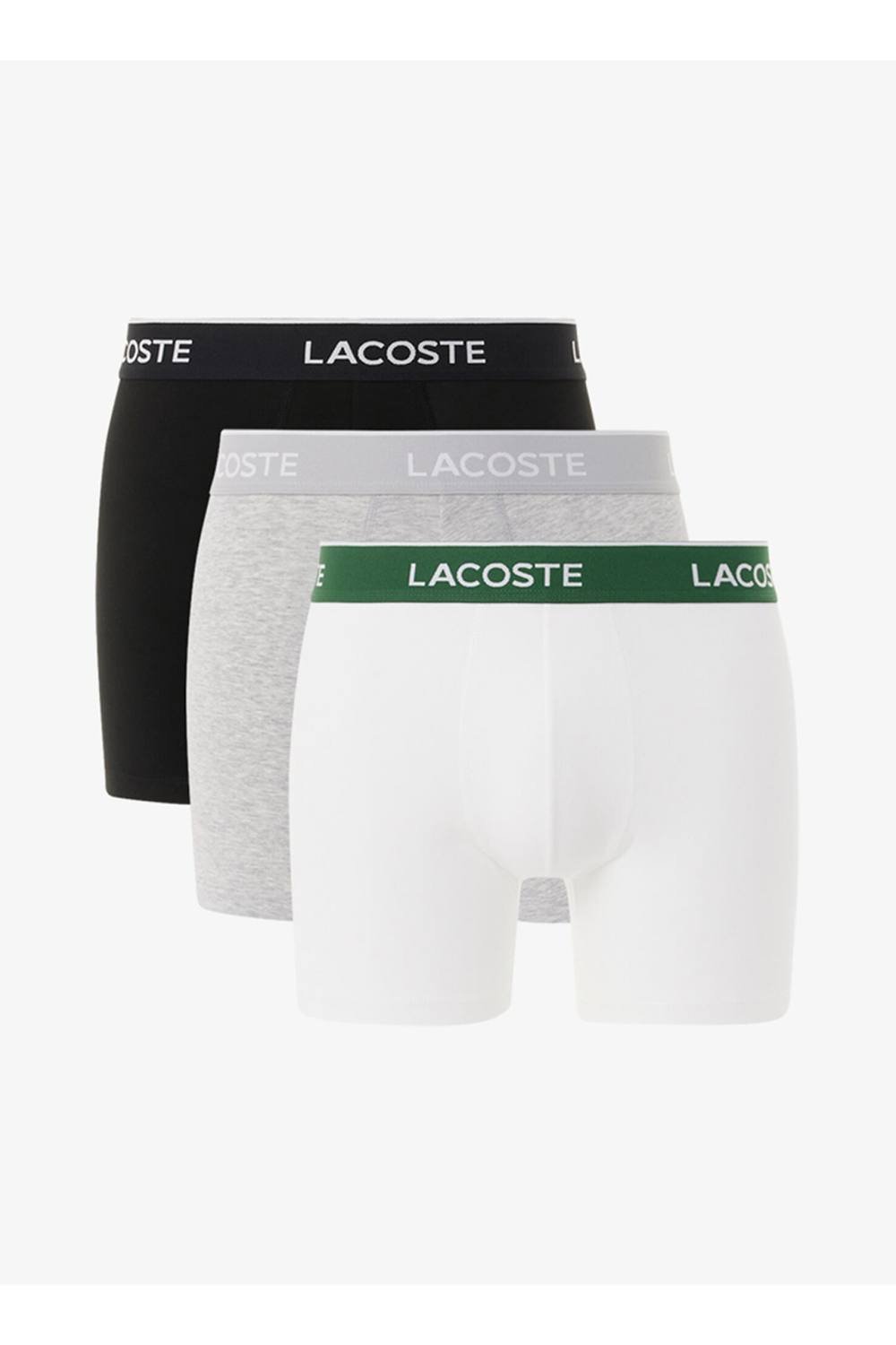 Lacoste Lacoste Men's 3 Pack Boxer Briefs DTM Black/Grey/White - 2