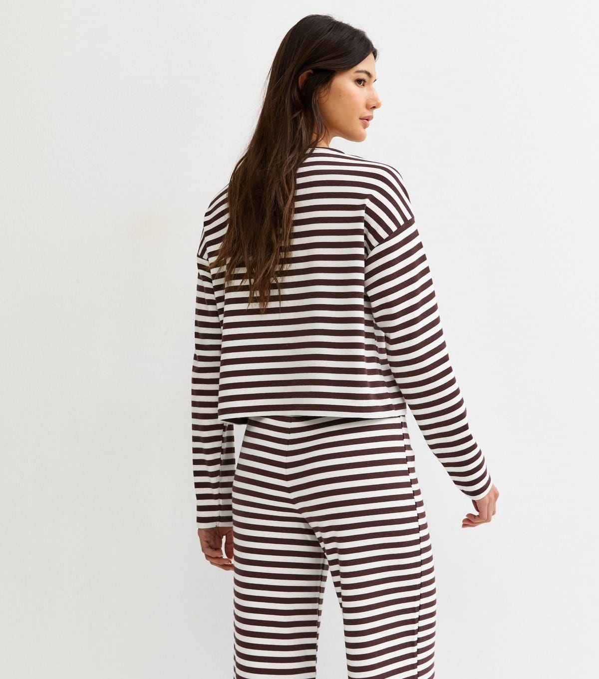 New Look Women's Brown Relaxed Striped Button Through Cardigan New Look - 4