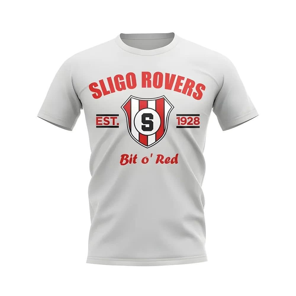 Sligo Rovers Sligo Rovers Men's Mens Established Football T-Shirt in White