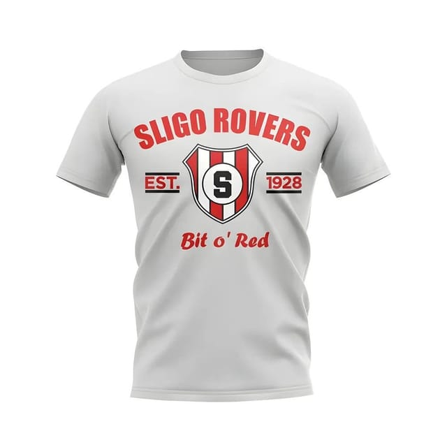 Sligo Rovers Sligo Rovers Men's Mens Established Football T-Shirt in White - 2