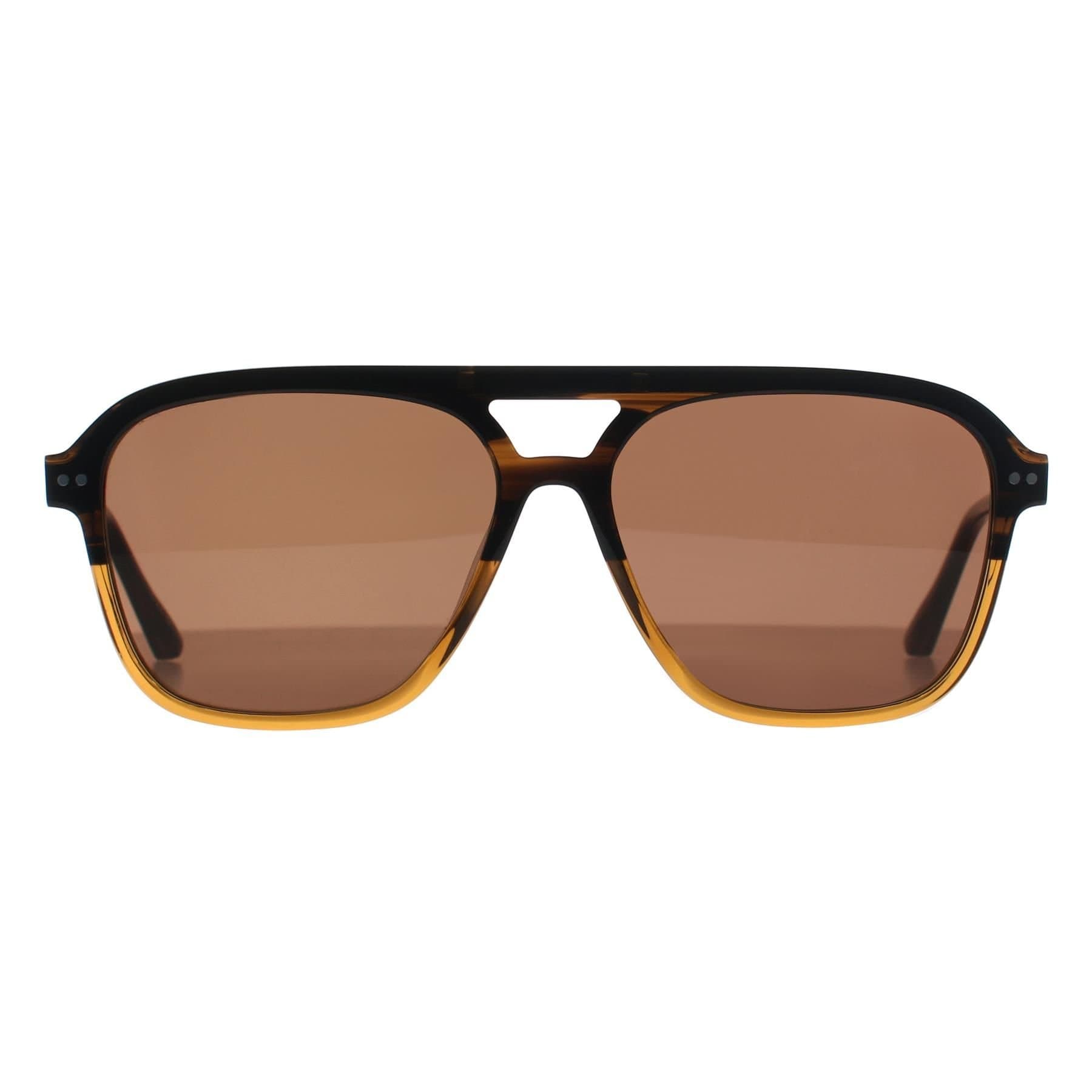 Ted Baker Ted Baker Men's Aviator Brown Horn Gradient Brown TB8259