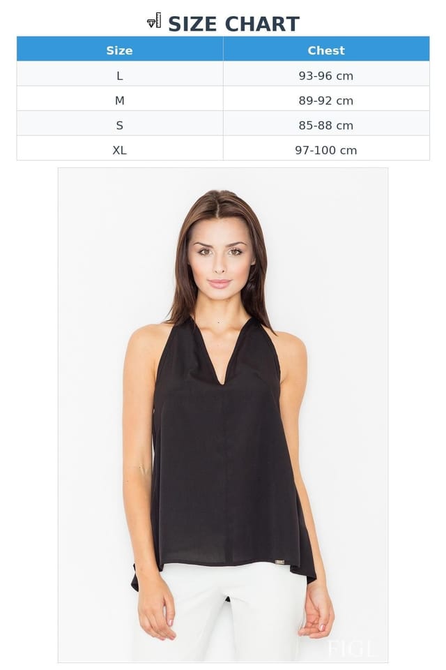 Love Lace Love Lace Women's Chic Bust Neckline Strap Blouse Back Overlap in Black - 3