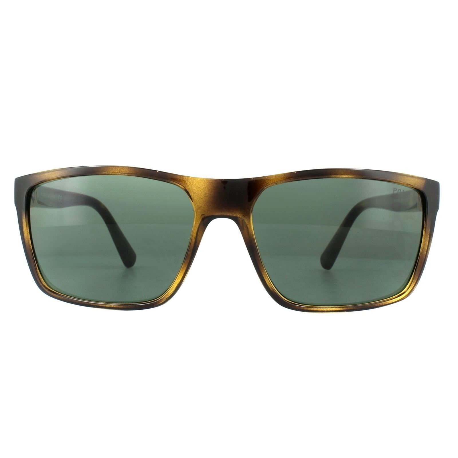 Polo Ralph Lauren Polo Ralph Lauren Men's Rectangle Havana Green PH4133 Sunglasses in Brown
