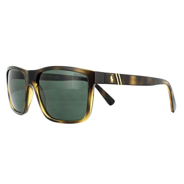 Polo Ralph Lauren Polo Ralph Lauren Men's Rectangle Havana Green PH4133 Sunglasses in Brown - 2