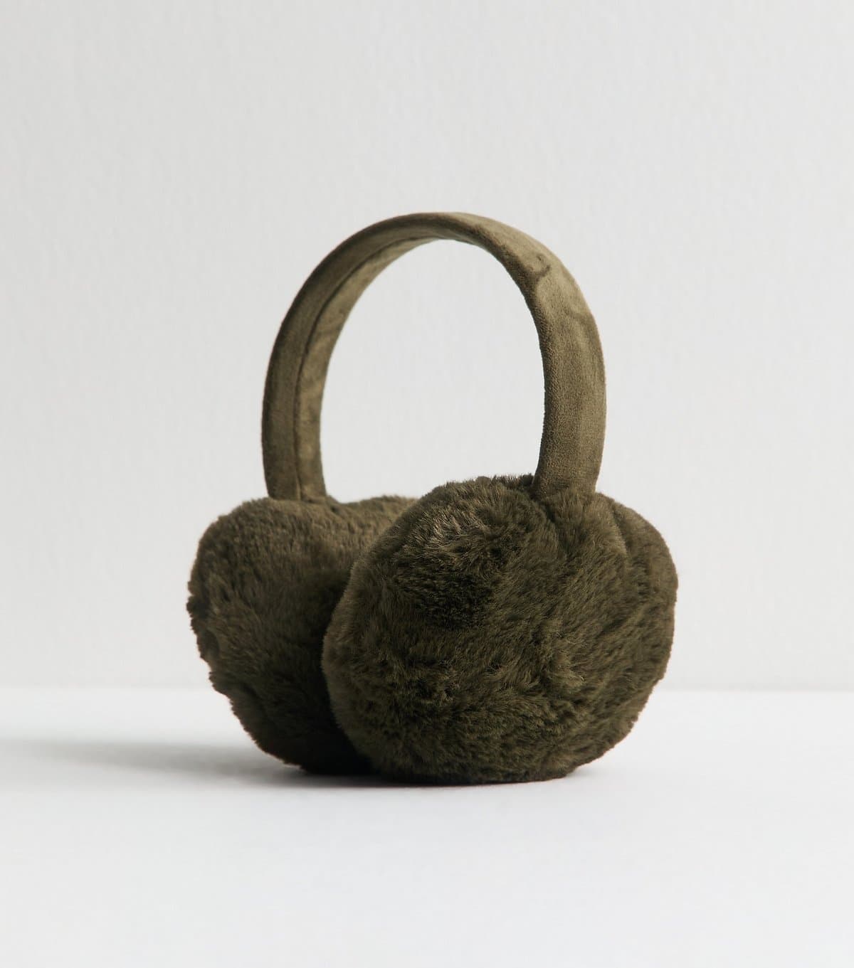 New Look Khaki Faux Fur Ear Muffs New Look