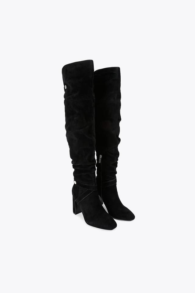 Carvela Carvela Women's 'Jackpot Slouch Otk' Suede Boots in Black - 2