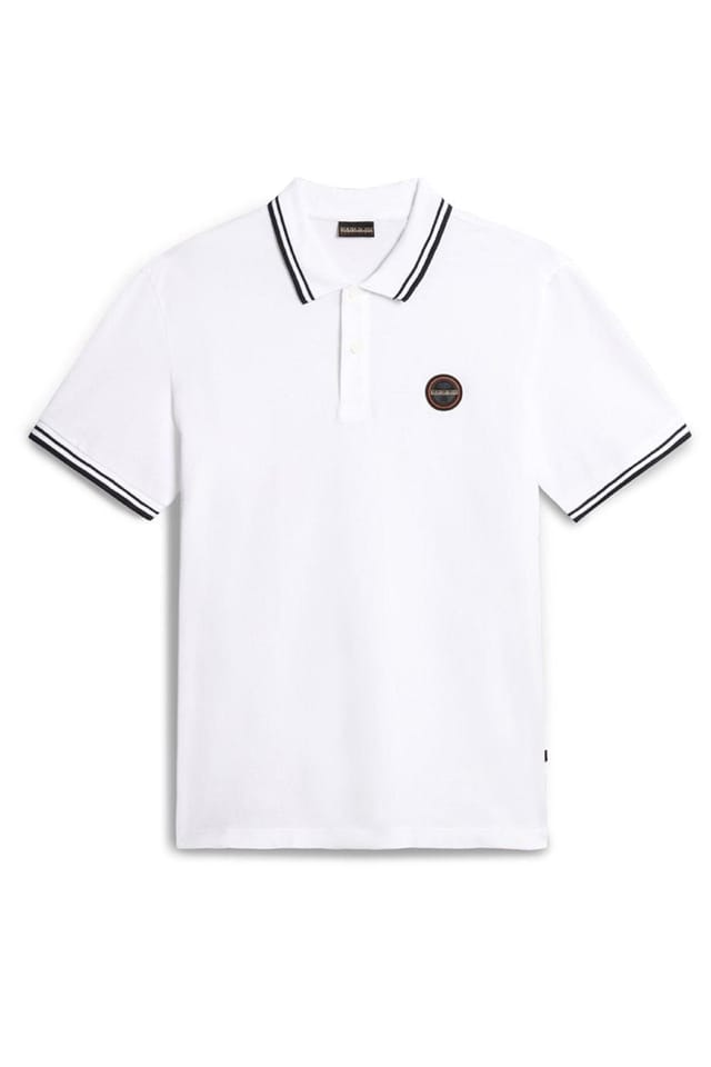 Napapijri Napapijri Men's E-macas Short Sleeve Polo Shirt Bright White - 2