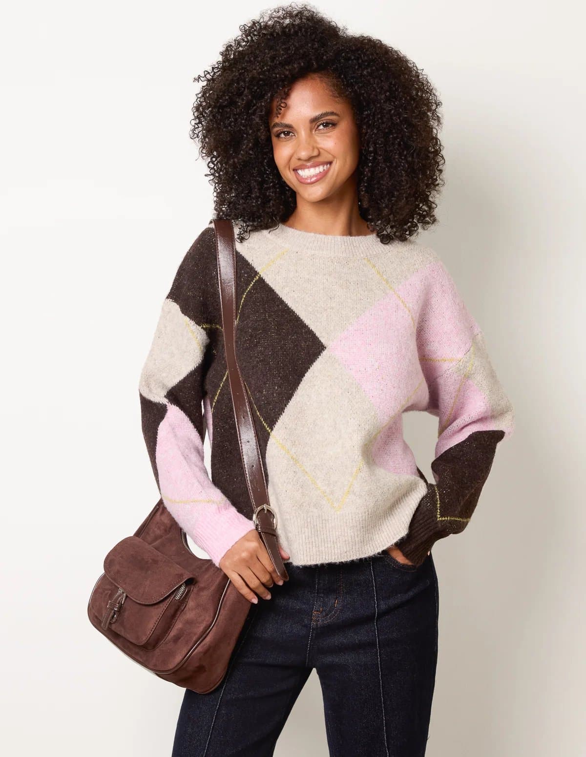 Blue Vanilla Argyle Knit Jumper