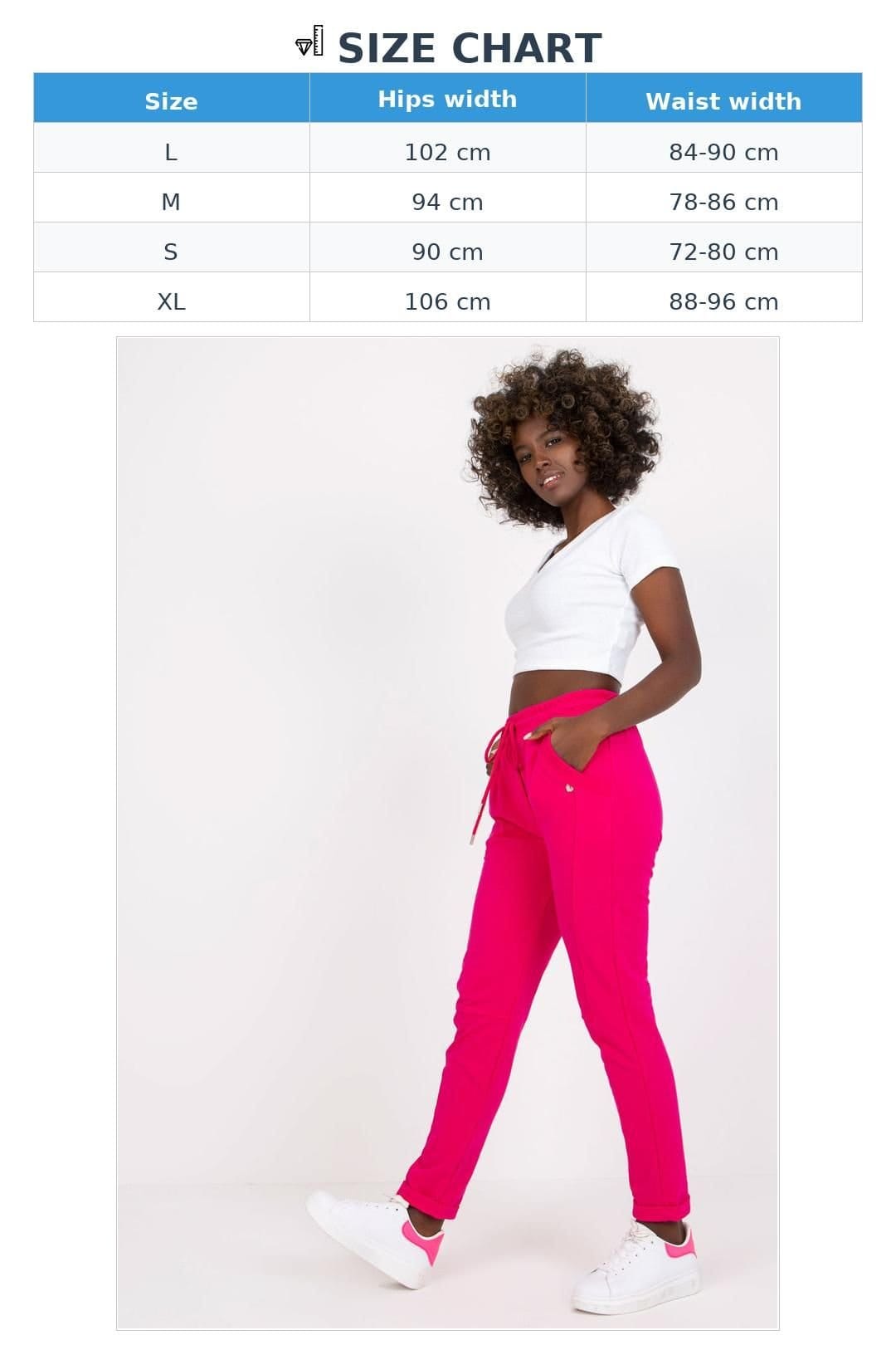 Love Lace Love Lace Women's High Waist Tie Sweatpants with Side Pockets Style 166014 in Fuchsia - 4