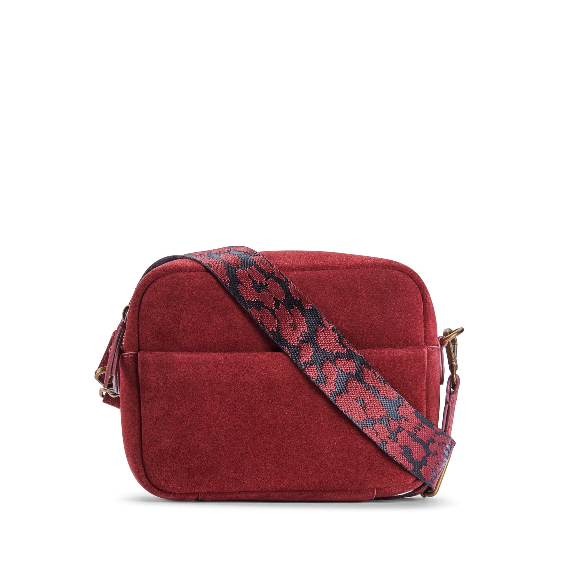 Clarks Clarks Women's Kierra Strap Maroon Suede Cross Body Bag in Red