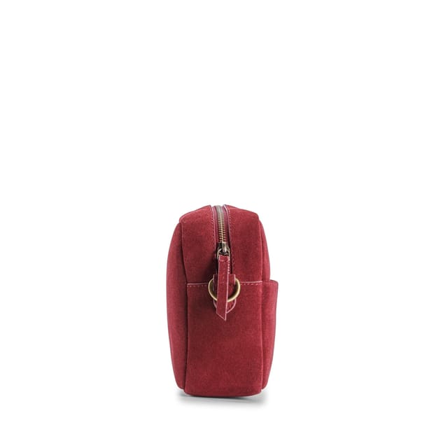 Clarks Clarks Women's Kierra Strap Maroon Suede Cross Body Bag in Red - 3