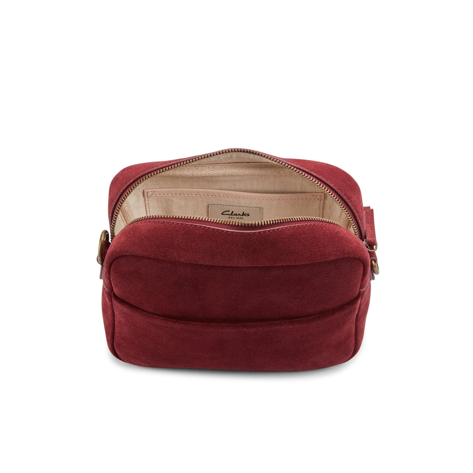 Clarks Clarks Women's Kierra Strap Maroon Suede Cross Body Bag in Red - 4