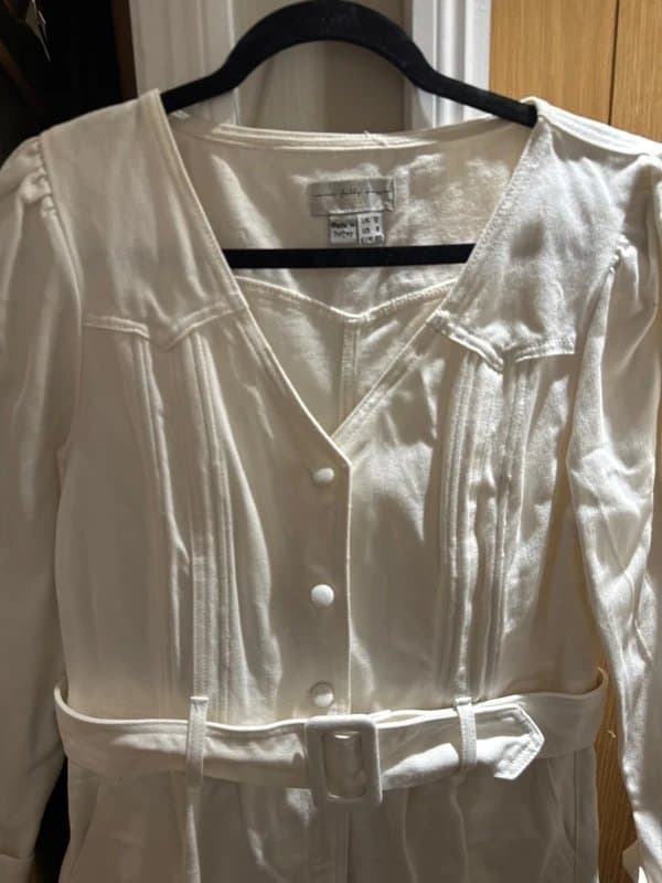 Never Fully Dressed Never fully dressed white cream denim jumpsuit playsuit size 12