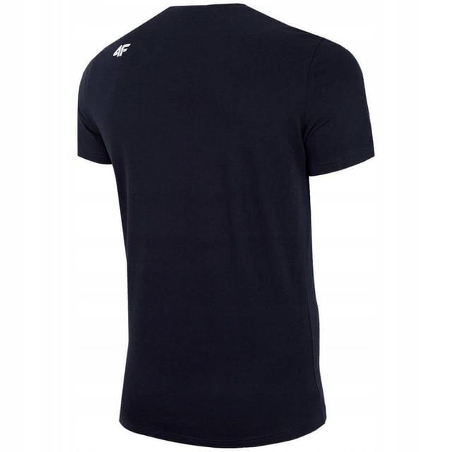 4F 4F Men's H4Z22 Logo Regular T-Shirt in Navy - 2
