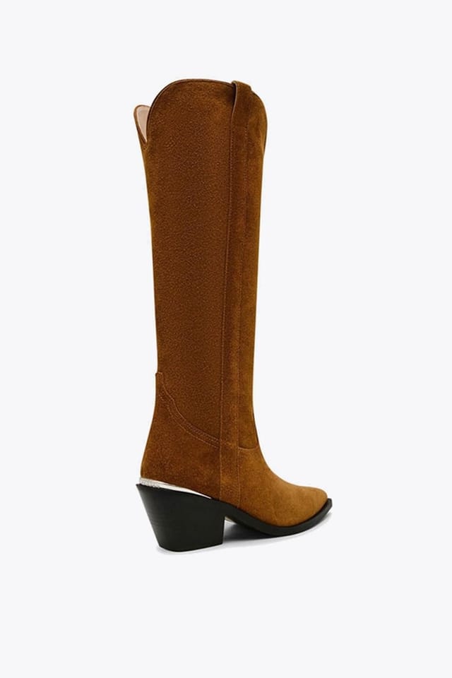 Steve Madden STEVE MADDEN Women's 'Spiral Boot Brown' Suede Boots in Tan - 3