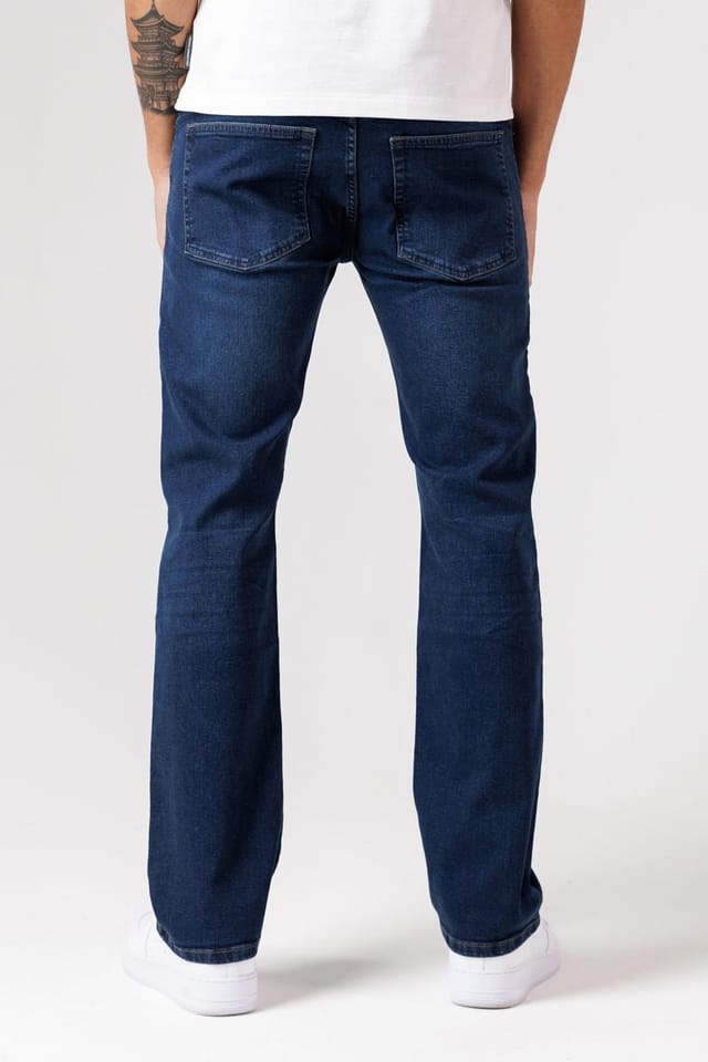French Connection French Connection Men's Cotton Straight Leg Stetch Denim Jeans in Blue - 2