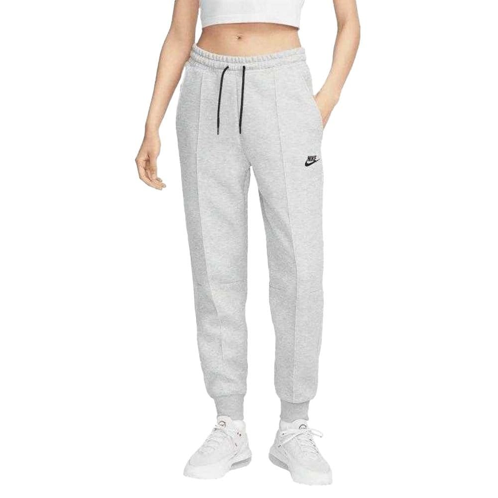Nike Women's Fleece Tech Sports Jogging Bottoms in Light Grey