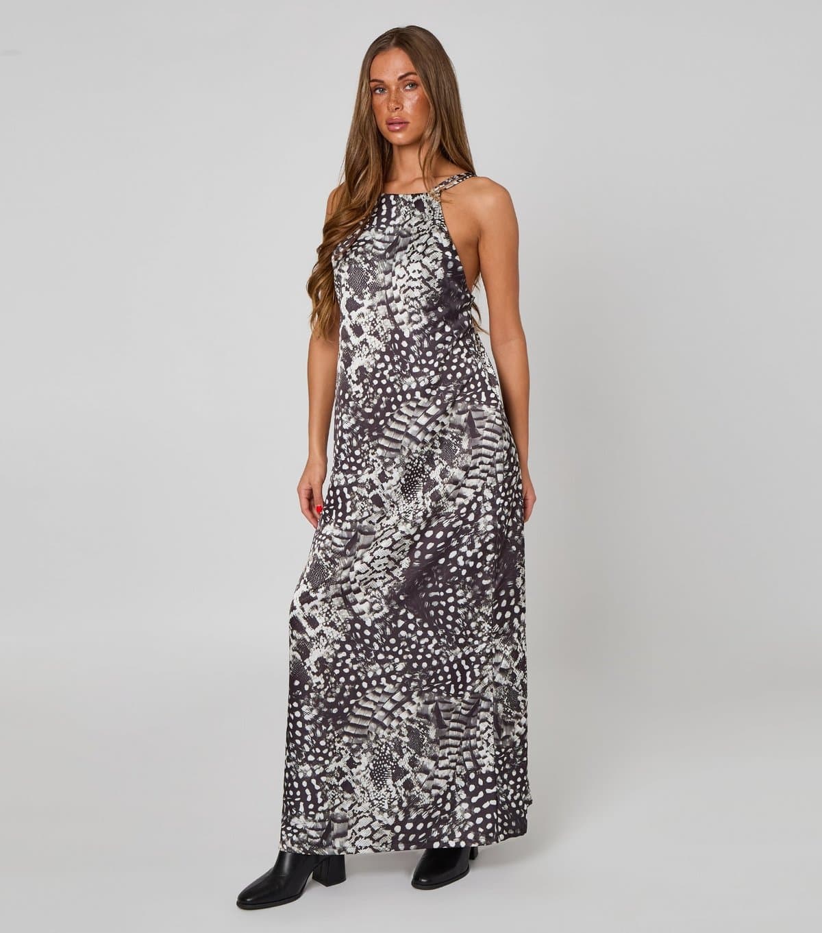 Urban Bliss Women's Black Animal Print Maxi Dress Urban Bliss New Look