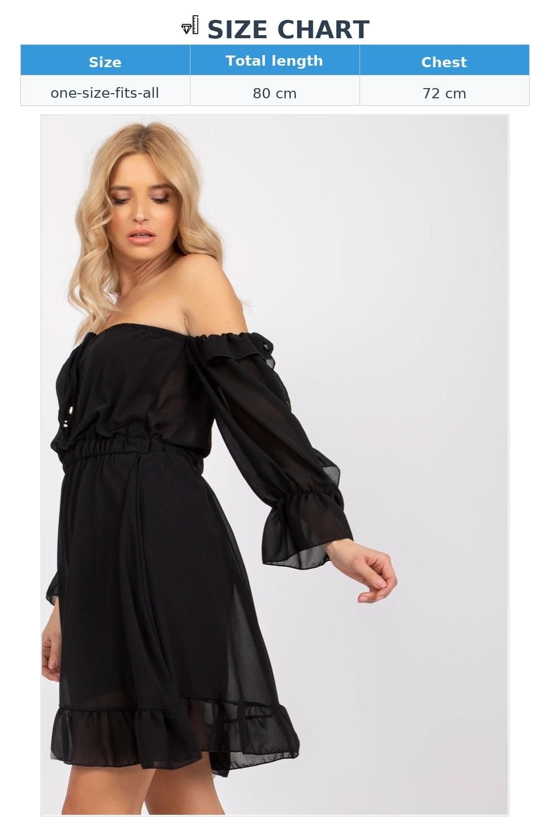 Love Lace Love Lace Women's Spanish Style 3/4 Ruffle Dress in Black - 4