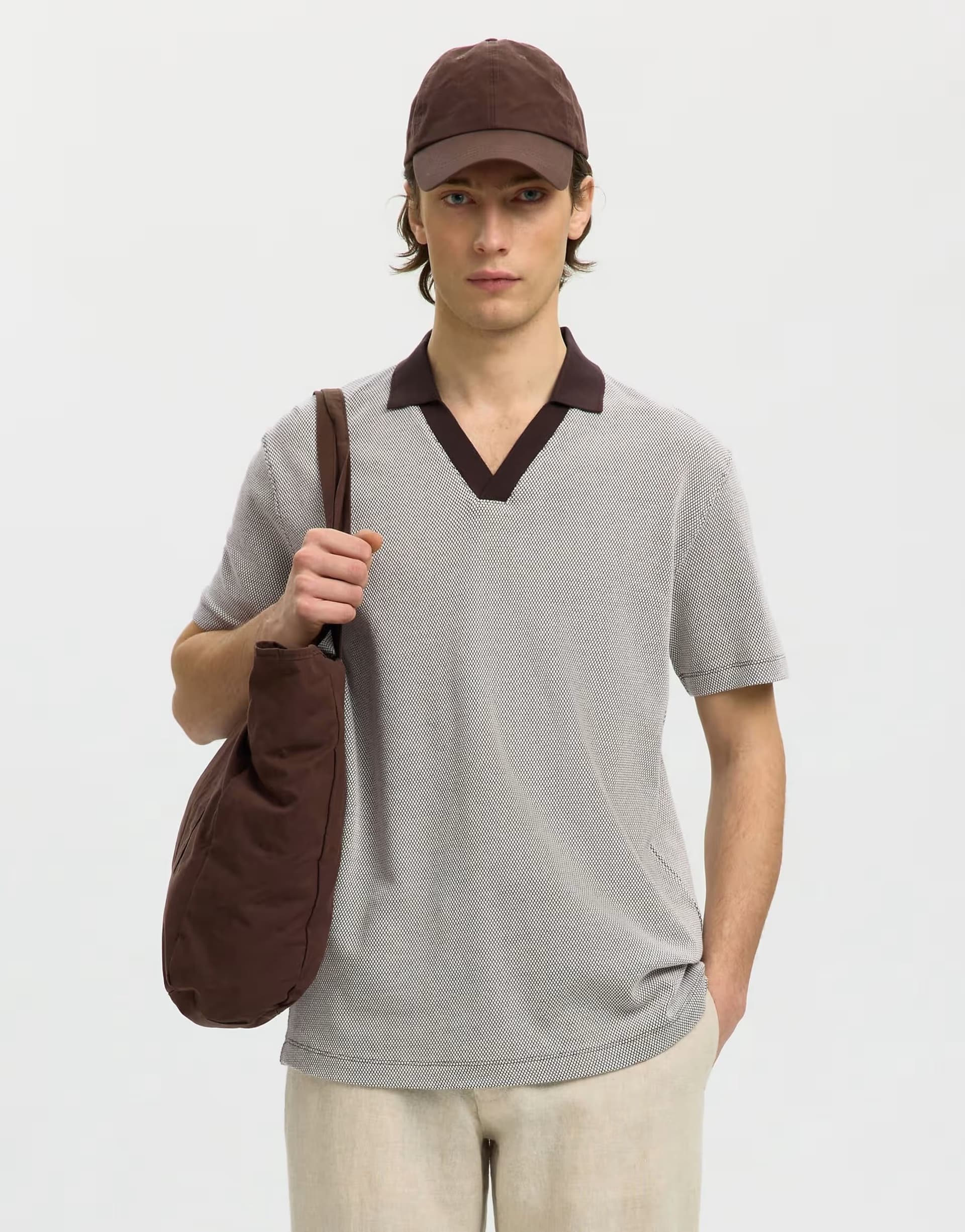 ASOS ASOS Bracken Polo Shirt in Grey