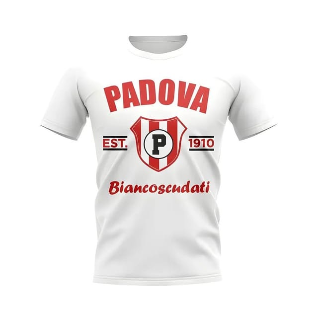 Padova Padova Men's Personalised Established Football T-Shirt in White - 2