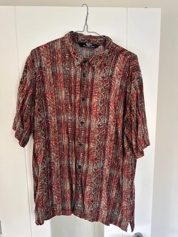 Bershka Bershka Oversize Fit Print Short Sleeve Shirt L