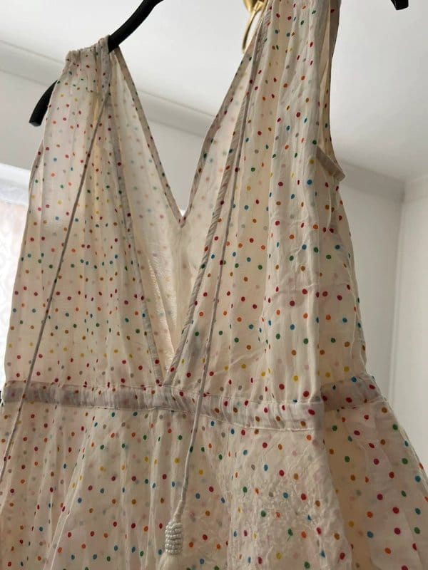 Sea Saga Cream Polka Dot Playsuit Size M