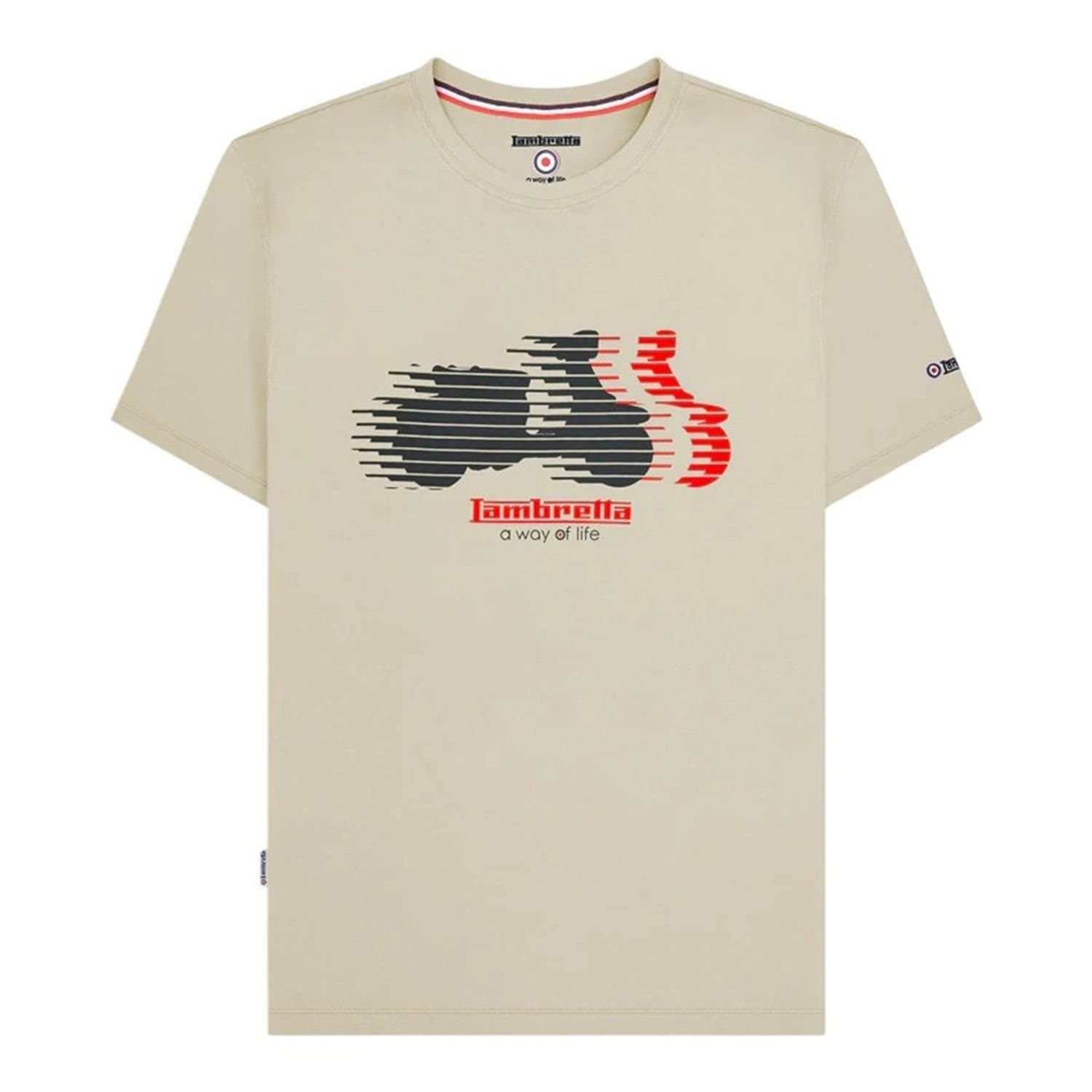Lambretta Lambretta Men's Scooter Blur T-Shirt in Medium Beige