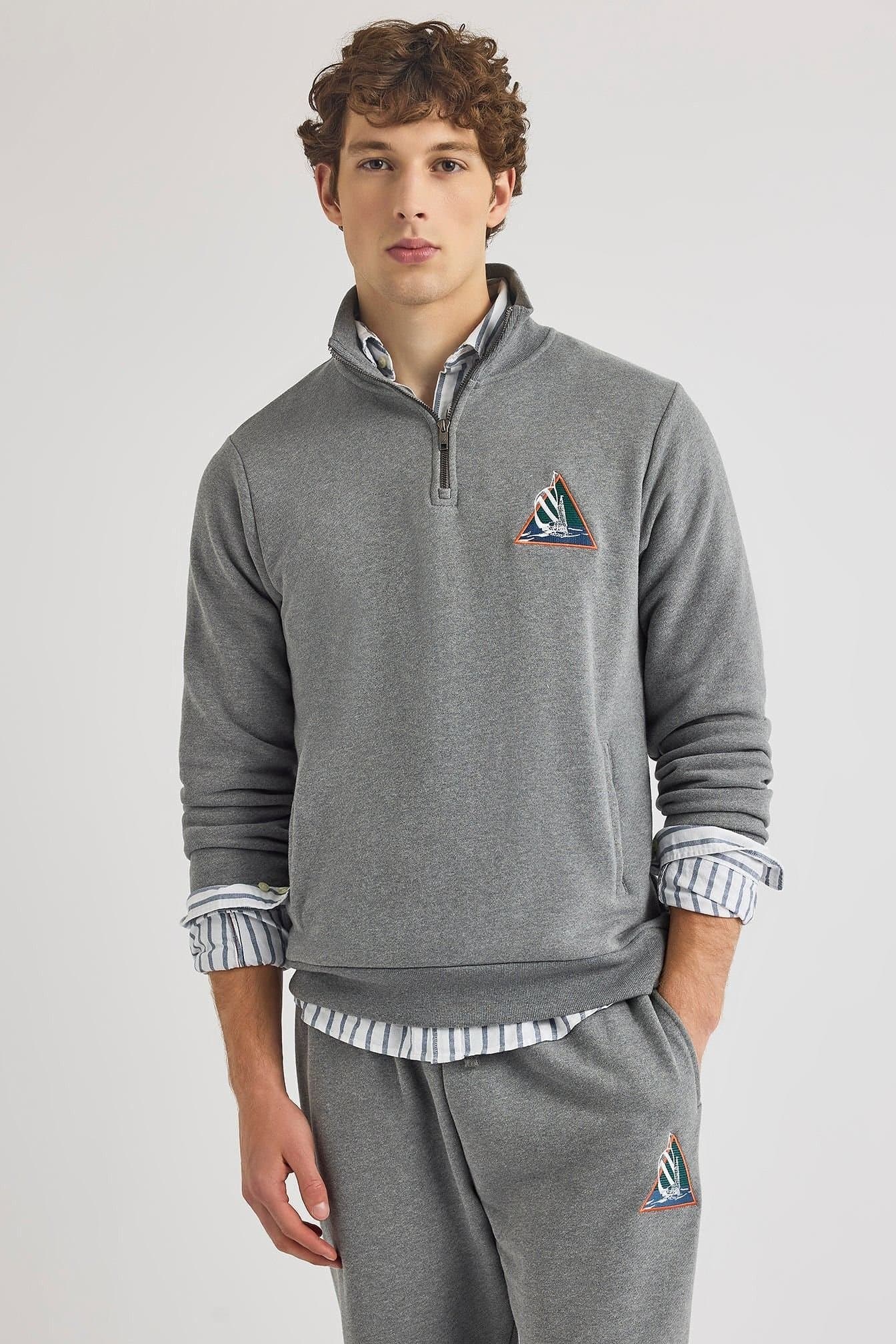 Nautica Nautica Men's Swae 1/4 Zip in Grey