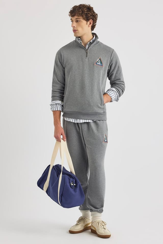 Nautica Nautica Men's Swae 1/4 Zip in Grey - 2