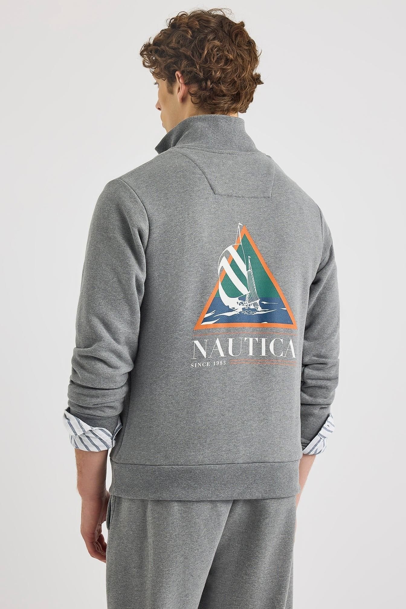 Nautica Nautica Men's Swae 1/4 Zip in Grey - 4