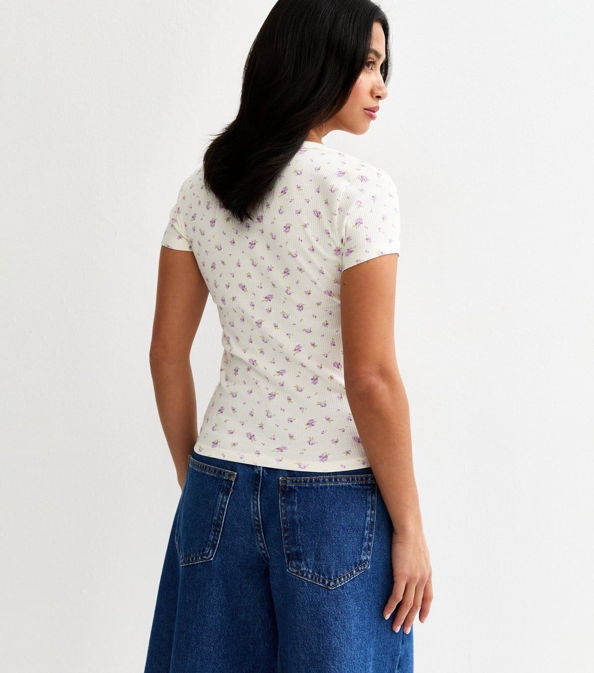New Look Women's Petite White Floral Square Neck Top New Look - 4
