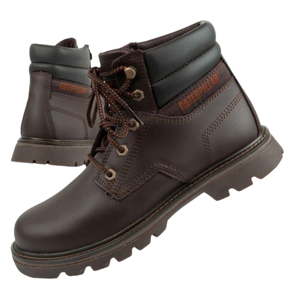 Caterpillar Caterpillar Men's Quadrate Leather Winter Ankle Boots in Brown - 4