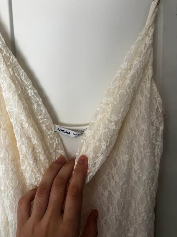Bershka Bershka cream lace midi dress