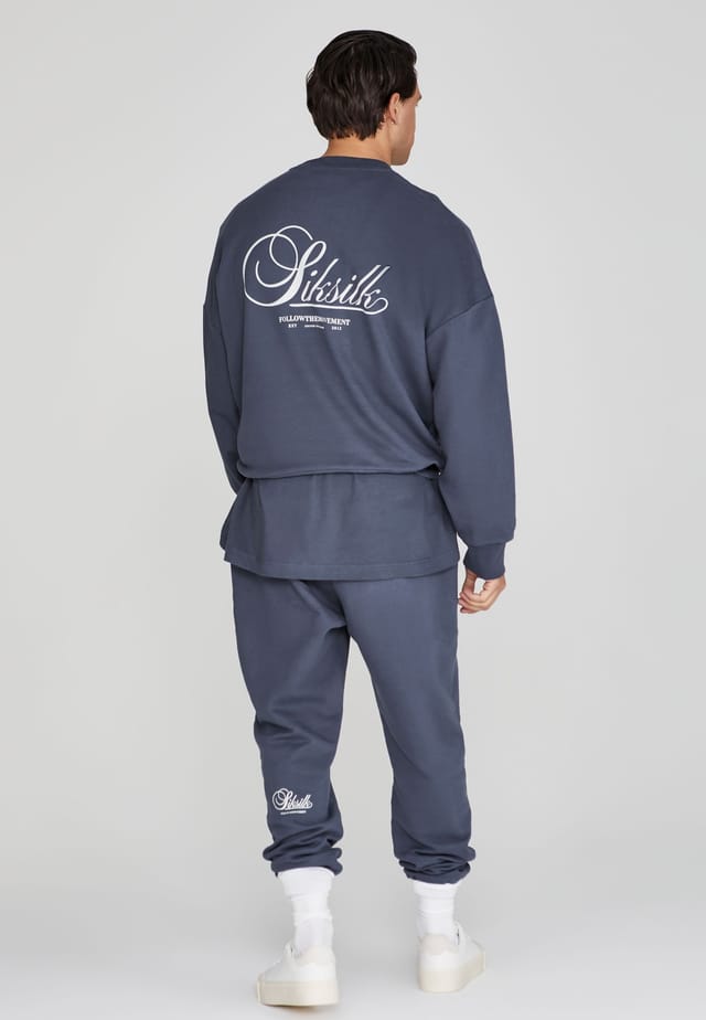 SikSilk SikSilk Men's Graphic Sweater in Navy - 3